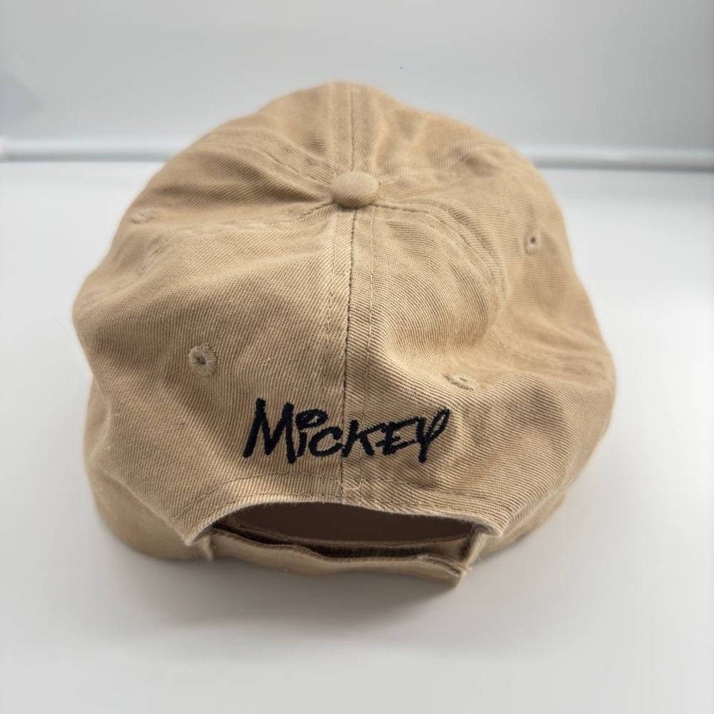 Adult Disney Mickey Mouse Beige Adjustable Baseball Cap Mint - Picture 2 of 3